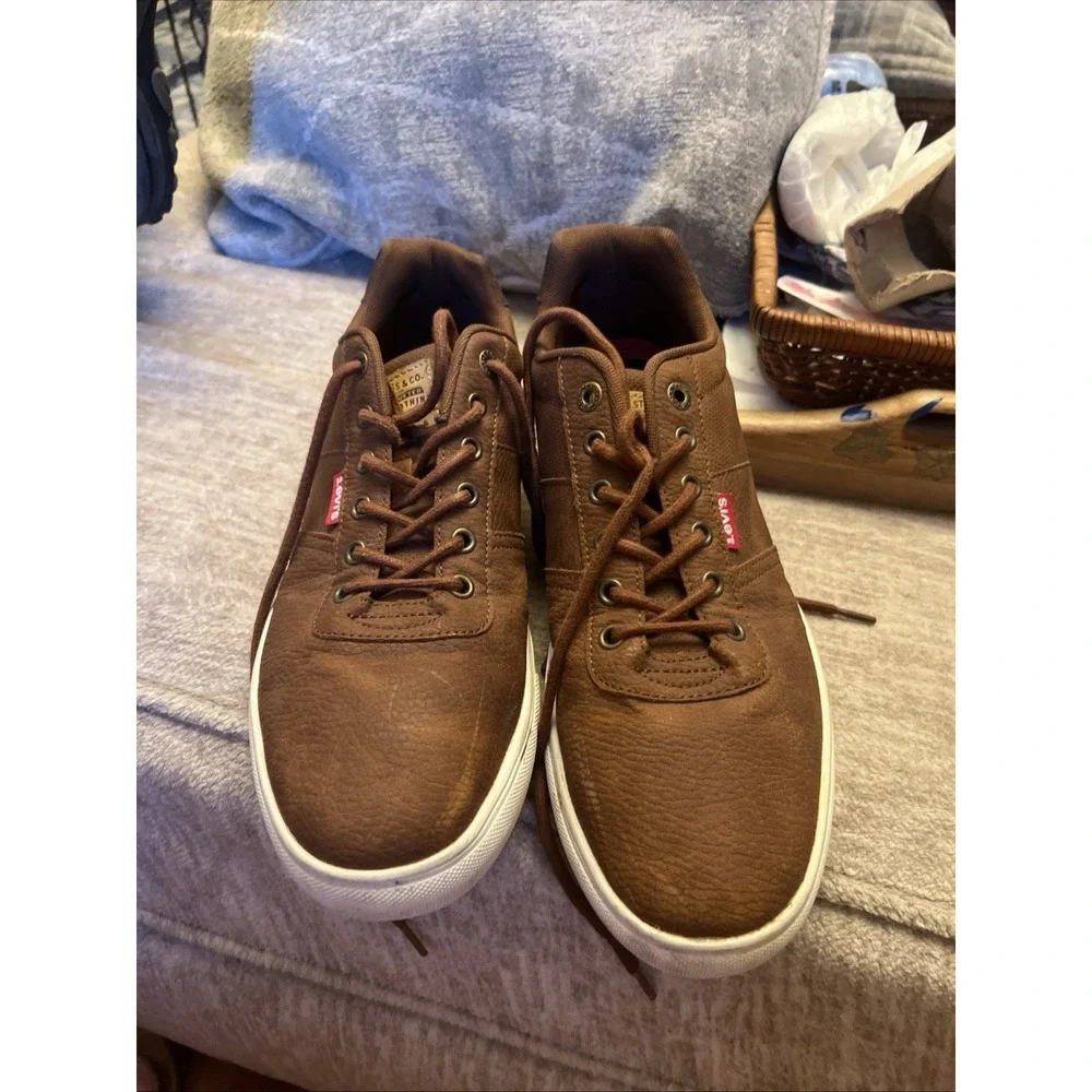 Levi's Mens Alpine WX Stacked Brown Synthetic Leather Sneakers Size 12 51948309H